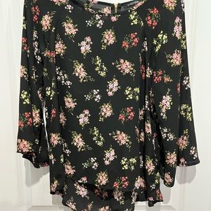 Gap Flowered back zip Shirt, Sz S